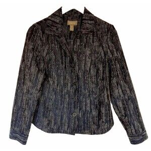 Chico’s Women’s Sz 0/XS/Sz 4 Navy/Blue Jacket Career Wear Office Blazer Classic